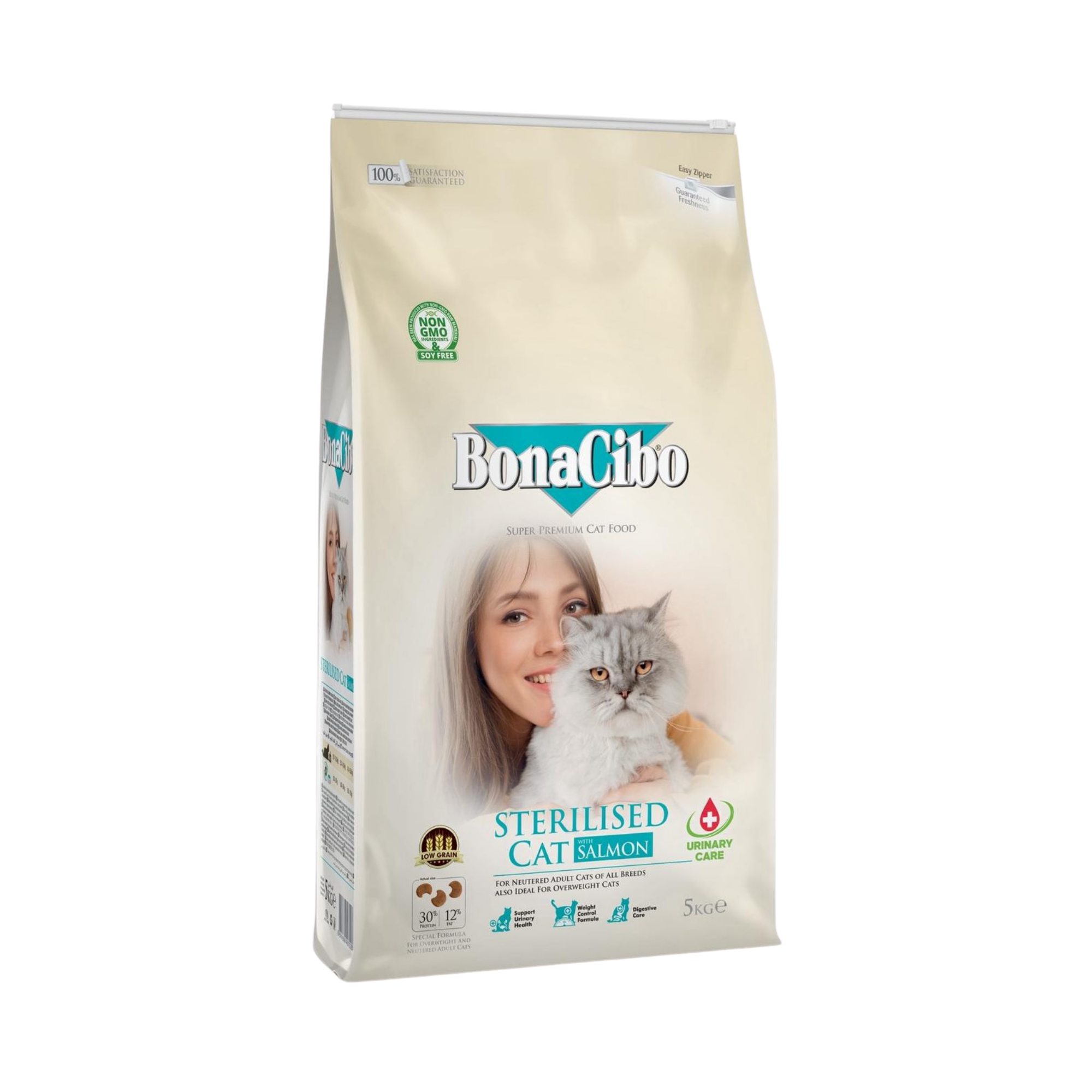 BONACIBO hrana za sterilizirane mačke Losos - 5kg